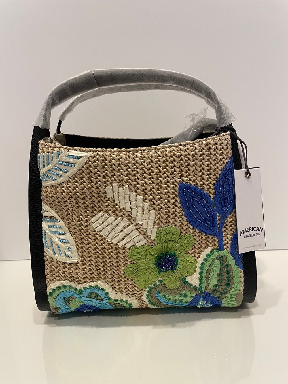 American Leather Co Auburn Novelty Convertible Crossbody Boho Beachy Coastal Bag
